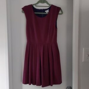 Magenta midi dress